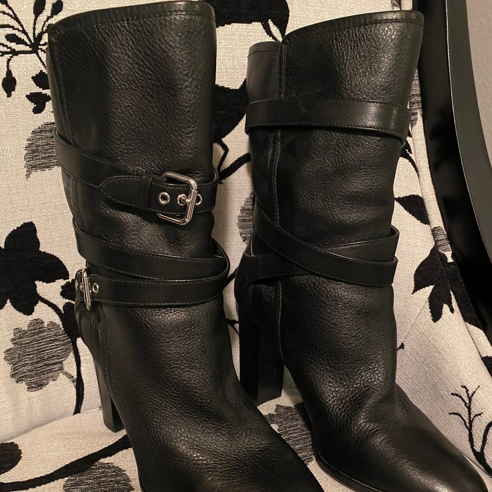 Coach Women's Black Alexandra Round Toe Leath